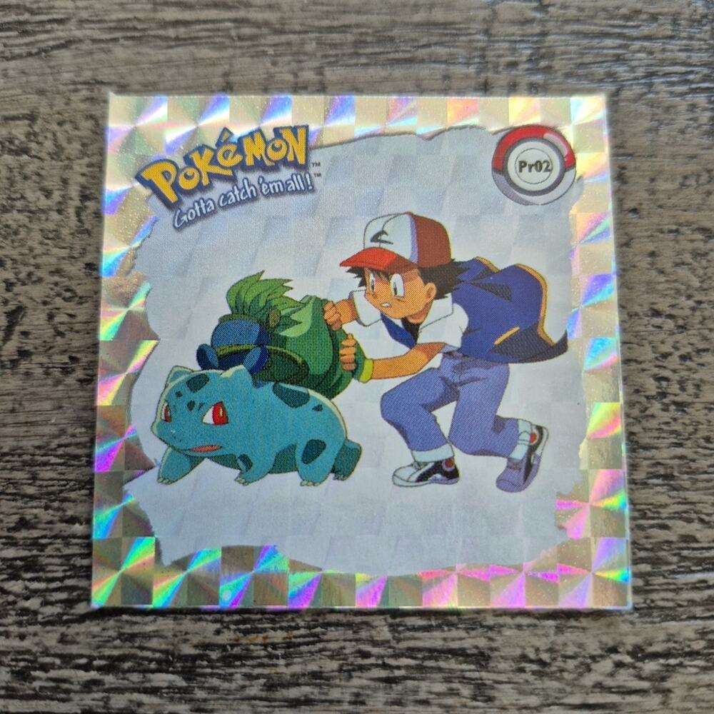 Vintage 1999 Artbox Pokemon Sticker Bulbasaur #Pr02 Series 1 Prizm Holographic